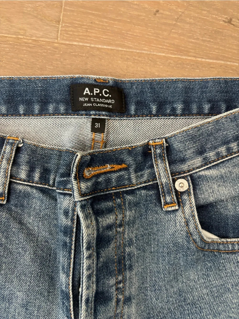 A.P.C. Light Wash Men's Straight Jeans